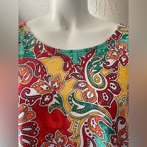 Rafaella Weekend Floral Print Short Sleeve Blouse